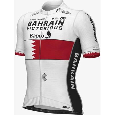 Maillot Bahrain-Victorious 2023 Champion Prime 2023 - Blanco y Rojo Maillot Bahrain-Victorious 2023 Champion Prime 2023 - Blanco y Rojo
