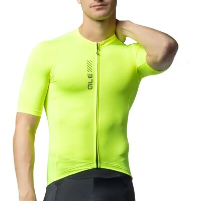 Alé PRAGMA Jaune Fluor Maillot Cyclisme - Cycling Jersey - Publicité Alé PRAGMA Jaune Fluor Maillot Cyclisme - Cycling Jersey - Publicité