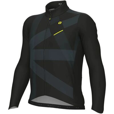 Alé PRAGMA Direction maglia a manica lunga nero giallo - Maillot Alé PRAGMA Direction maglia a manica lunga nero giallo - Maillot