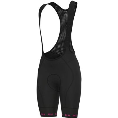 Alé - PR-E Strada 2.0 - Zwart met roze logo - S - Fietsbroek met bretels Alé - PR-E Strada 2.0 - Zwart met roze logo - S - Fietsbroek met bretels