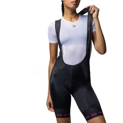 Alé - PR-E Strada 2.0 - Negro con logo rosa - S - Culotte de carretera Alé - PR-E Strada 2.0 - Negro con logo rosa - S - Culotte de carretera