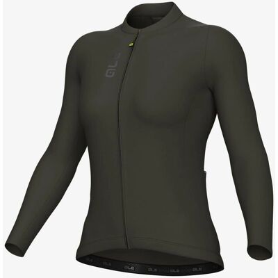Maillot Alé PRAGMA Manga Larga Verde Oscuro - Ropa de carretera Maillot Alé PRAGMA Manga Larga Verde Oscuro - Ropa de carretera