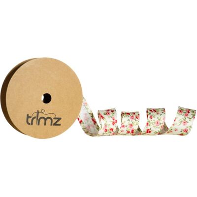 INASTRI Bomullsschrägband 25/5/5 mm Blommigt - Bias Tape INASTRI Bomullsschrägband 25/5/5 mm Blommigt - Bias Tape