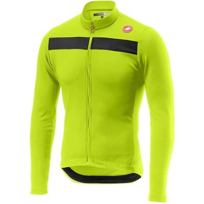 Castelli Puro 3 Long Sleeve Cycling Jersey - Yellow Fluro / Black Reflex - Cycling Jersey Castelli Puro 3 Long Sleeve Cycling Jersey - Yellow Fluro / Black Reflex - Cycling Jersey