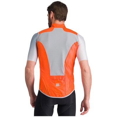Sportful XXL Orange Gilet Cyclisme Léger et Coupe-Vent - Publicité Sportful XXL Orange Gilet Cyclisme Léger et Coupe-Vent - Publicité