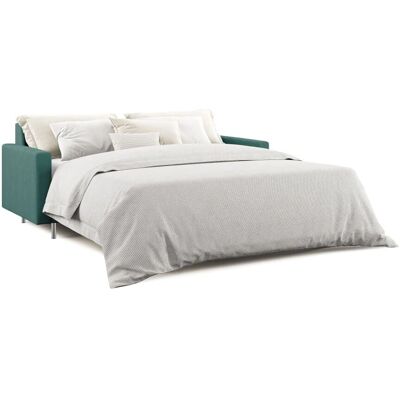 DIVANI.STORE Megan Microfaser Schlafsofa - Grün - 208cm DIVANI.STORE Megan Microfaser Schlafsofa - Grün - 208cm