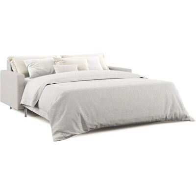 DIVANI.STORE Megan Sofá Cama - Microfibra, 208cm, Gris Claro DIVANI.STORE Megan Sofá Cama - Microfibra, 208cm, Gris Claro