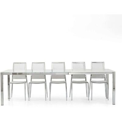 Milani Home 3853 Tavolo da pranzo in vetro allungabile - Design moderno Milani Home 3853 Tavolo da pranzo in vetro allungabile - Design moderno