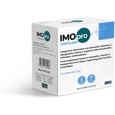 IMO Spa Cartilago - Supporta Articolazioni, Ossa e Cartilagini - 15 Bustine IMO Spa Cartilago - Supporta Articolazioni, Ossa e Cartilagini - 15 Bustine