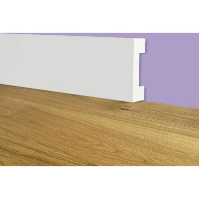 Eternal Parquet Battiscopa SQUADRATO BIANCO - Battiscopa - Resistente agli Urti - Facile da Installare Eternal Parquet Battiscopa SQUADRATO BIANCO - Battiscopa - Resistente agli Urti - Facile da Installare