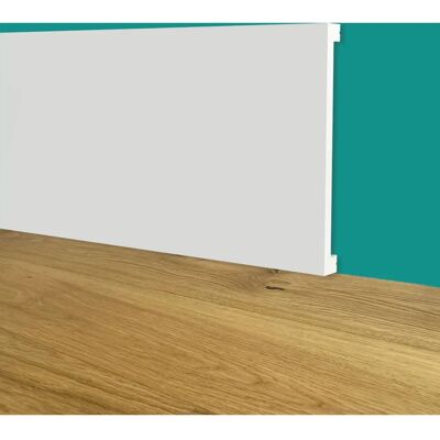 Eternal Parquet Battiscopa Bianca Quadrata - 100x10x2000mm - Polistrutturato Eternal Parquet Battiscopa Bianca Quadrata - 100x10x2000mm - Polistrutturato
