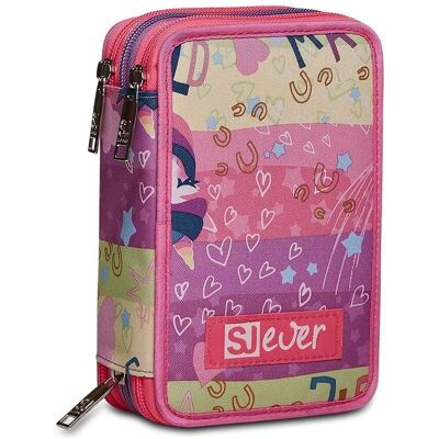 Seven Trousse scolaire - 3 Zip Rayly Girl Seven Trousse scolaire - 3 Zip Rayly Girl
