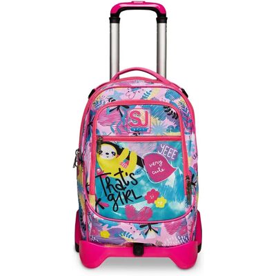 Seven Rucksack mit Trolley - Schulrucksack Mehrfarbig Polyester Seven Rucksack mit Trolley - Schulrucksack Mehrfarbig Polyester