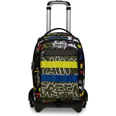 Seven Rucksack mit abnehmbarem Trolley - Schulrucksack Mehrfarbig Polyester Seven Rucksack mit abnehmbarem Trolley - Schulrucksack Mehrfarbig Polyester