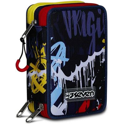 Seven Modello 300102338-550 Astuccio a zip multicolore - Astuccio Seven Modello 300102338-550 Astuccio a zip multicolore - Astuccio