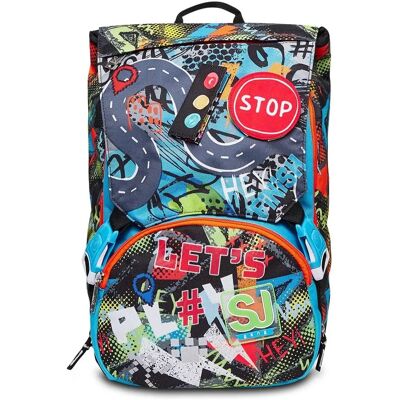 Seven Sj Boy Rushpack Skolryggsäck - Utbyggbar, Reflekterande, Polyester Seven Sj Boy Rushpack Skolryggsäck - Utbyggbar, Reflekterande, Polyester