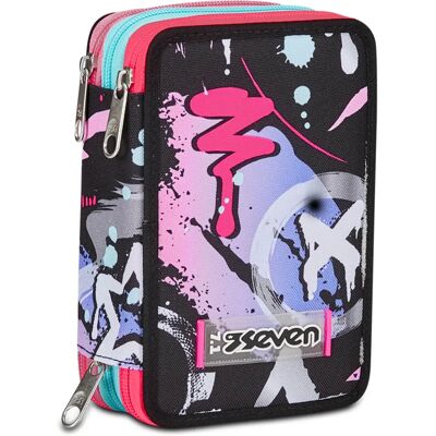 Seven Modèle 300102400-899 - Trousse en Polyester Doux Multicolore Seven Modèle 300102400-899 - Trousse en Polyester Doux Multicolore
