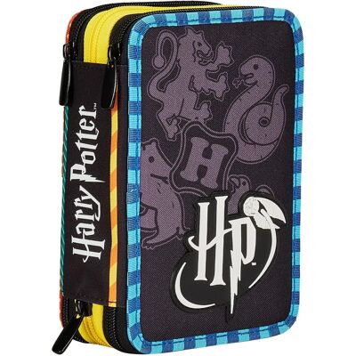 Trousse Harry Potter - 3 Fermetures éclair - Accessoire scolaire - Publicité Trousse Harry Potter - 3 Fermetures éclair - Accessoire scolaire - Publicité