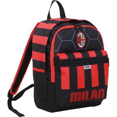 Sac à Dos AC Milan Rouge et Noir - Double Compartiment - École & Sport Sac à Dos AC Milan Rouge et Noir - Double Compartiment - École & Sport