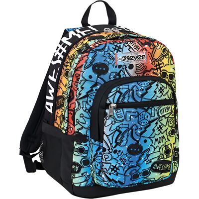 Seven Fluo Stamp Mochila Escolar - Freethink Seven Fluo Stamp Mochila Escolar - Freethink