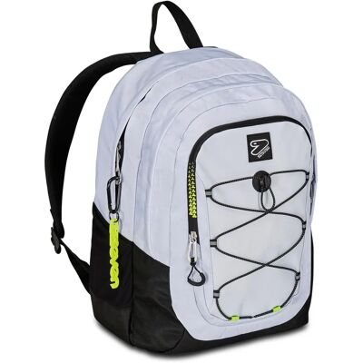 Seven Tech Backpack - Blanco - Estilo distintivo - Gran compartimento doble - Mochila Seven Tech Backpack - Blanco - Estilo distintivo - Gran compartimento doble - Mochila