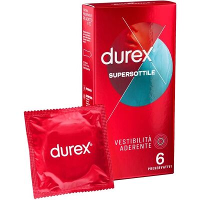 Durex Supersottile Close Fit - Preservativi - 6 pezzi Durex Supersottile Close Fit - Preservativi - 6 pezzi