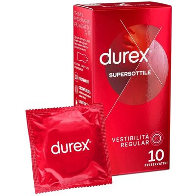 Durex Super Sottile - Preservativi - 10 pezzi Durex Super Sottile - Preservativi - 10 pezzi