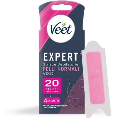 Veet Expert Modello - Strisce depilatorie viso - Pelle normale Veet Expert Modello - Strisce depilatorie viso - Pelle normale