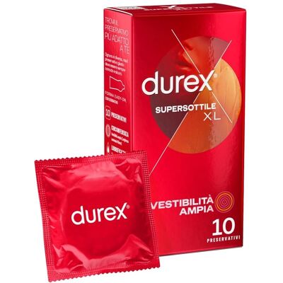Durex Supersottile XL 10 Preservativi - Preservativo Durex Supersottile XL 10 Preservativi - Preservativo