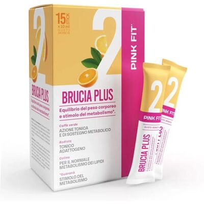 Pink Fit Brucia Plus - Integratore dimagrante - 15 sticks Pink Fit Brucia Plus - Integratore dimagrante - 15 sticks