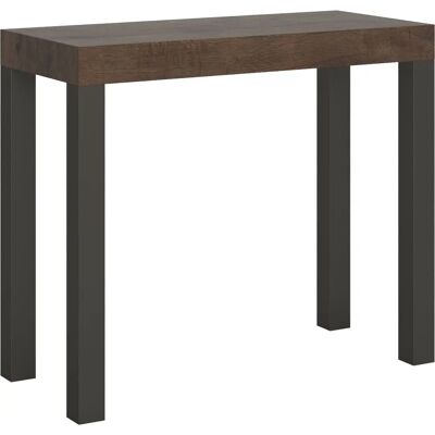LES TENDANCES Console Extensible Bois Foncé - 14 Places - Publicité LES TENDANCES Console Extensible Bois Foncé - 14 Places - Publicité