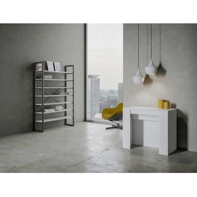 ITAMOBY Console extensible Venus - 90cm Blanc melaminé ITAMOBY Console extensible Venus - 90cm Blanc melaminé