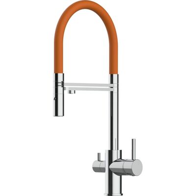 VIZIO Küchenarmatur - 360° Drehbarer Wasserhahn, Keramikkartusche, Doppelleitungen VIZIO Küchenarmatur - 360° Drehbarer Wasserhahn, Keramikkartusche, Doppelleitungen