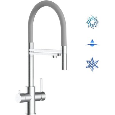 VIZIO Rubinetto 5 Vie - Sistema acqua fredda e professionale - Grigio VIZIO Rubinetto 5 Vie - Sistema acqua fredda e professionale - Grigio
