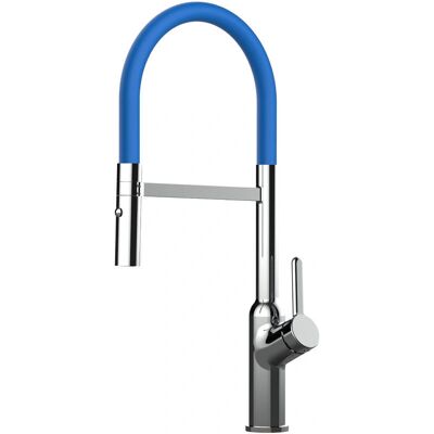 Rubinetto Cucina VIZIO - Girevole 360°, Cartuccia Ceramica, Manguera Blu Rubinetto Cucina VIZIO - Girevole 360°, Cartuccia Ceramica, Manguera Blu