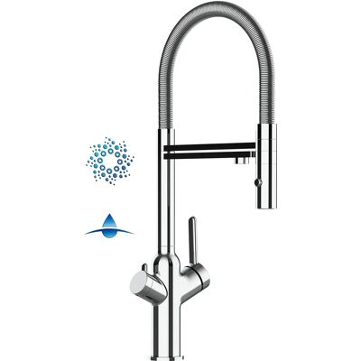 VIZIO Küchenarmatur 4-Wege Chrom mit Filterwasserkanal & Abnehmbarer Dusche VIZIO Küchenarmatur 4-Wege Chrom mit Filterwasserkanal & Abnehmbarer Dusche