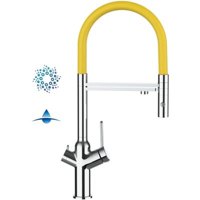 VIZIO Küchenarmatur - 360° drehbar, Keramikscheibe, Doppelleitung, Chrom VIZIO Küchenarmatur - 360° drehbar, Keramikscheibe, Doppelleitung, Chrom