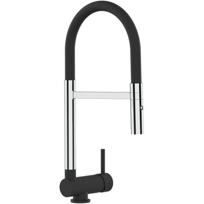 VIZIO Küchenarmatur Chrom Schwarz Matt 360° drehbar - Klappbar 6cm VIZIO Küchenarmatur Chrom Schwarz Matt 360° drehbar - Klappbar 6cm