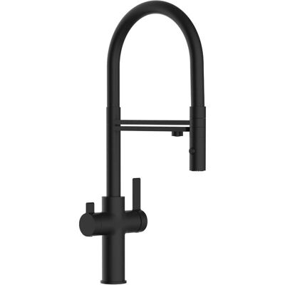 VIZIO Küchenarmatur - 3-Wege, Matt Schwarz, Verstellbar, Doppelfluss VIZIO Küchenarmatur - 3-Wege, Matt Schwarz, Verstellbar, Doppelfluss
