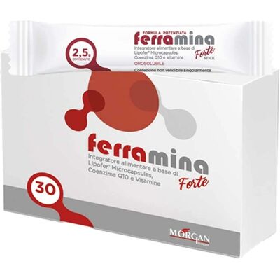 Morgan Ferramina Forte - Integratore di Ferro e Vitamine - 30 Stick Morgan Ferramina Forte - Integratore di Ferro e Vitamine - 30 Stick