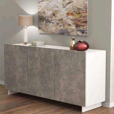 Madia moderna Milani Home - 3 ante - Cemento Madia moderna Milani Home - 3 ante - Cemento
