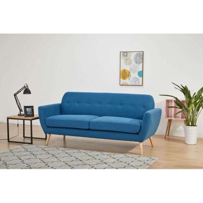 Milani Home Divano Moderno 3 Posti Blu Melange - Divano Milani Home Divano Moderno 3 Posti Blu Melange - Divano