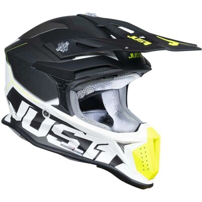Casco Cross Just1 J18 F Hexa Giallo / Nero / Bianco Casco Cross Just1 J18 F Hexa Giallo / Nero / Bianco