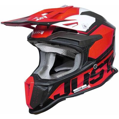 Kask Just1 J-18 F Hexa - Czerwony Biały Czarny Tytan - Kask Motocyklowy Kask Just1 J-18 F Hexa - Czerwony Biały Czarny Tytan - Kask Motocyklowy