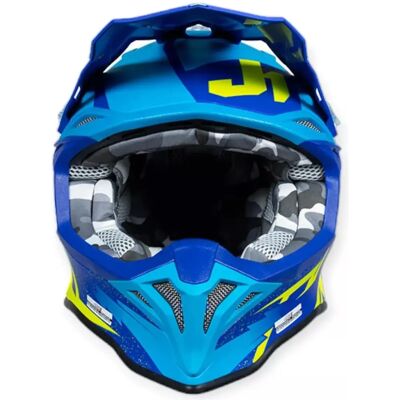 Casco Cross Just1 J-39 Poseidon - Blu / Giallo Fluo - Casco Casco Cross Just1 J-39 Poseidon - Blu / Giallo Fluo - Casco