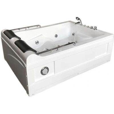 Baignoire balnéo blanche ELITESHOPPING - 175x132cm, 14 jets, chromothérapie Baignoire balnéo blanche ELITESHOPPING - 175x132cm, 14 jets, chromothérapie