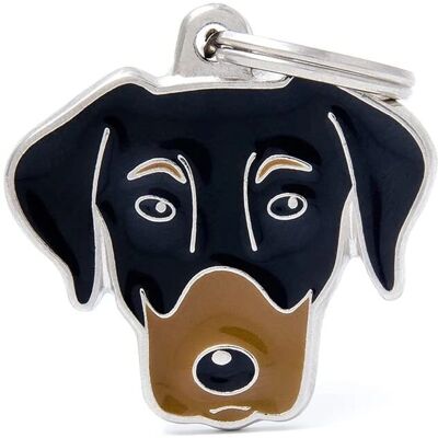 Medalla para Mascota Dobermann de My Family - Reproducción de raza y grabado personalizado Medalla para Mascota Dobermann de My Family - Reproducción de raza y grabado personalizado