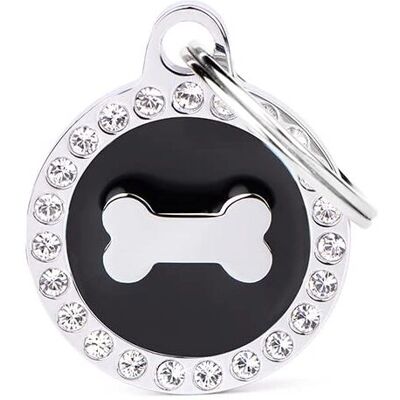 Glam My Family Medaglietta Animale - Piccolo Cerchio Osso - Fatto a Mano Swarovski Glam My Family Medaglietta Animale - Piccolo Cerchio Osso - Fatto a Mano Swarovski