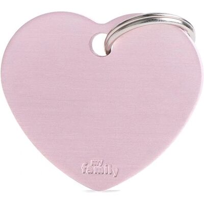 Medaglietta Cuore Rosa in Alluminio MyFamily per Cani e Gatti - Personalizzabile Medaglietta Cuore Rosa in Alluminio MyFamily per Cani e Gatti - Personalizzabile
