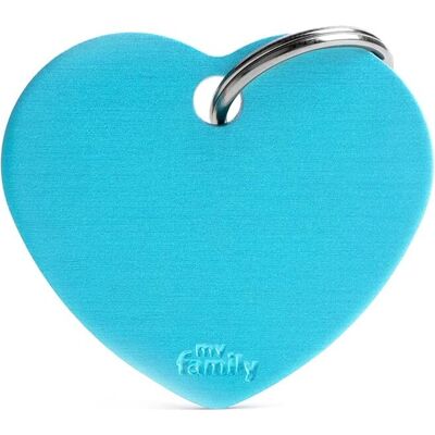 MyFamily Hundemedaillen Personalisierbar Herz Aluminium Blau Groß MyFamily Hundemedaillen Personalisierbar Herz Aluminium Blau Groß